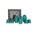Zalo Nave Turquoise Green - Wibrujące zaciski EasyClamp, pilot, silikon
