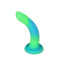Addiction Rave Dong Blue/Green silikonowy, świecący w ciemności 20 cm