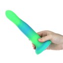 Addiction Rave Dong Blue/Green silikonowy, świecący w ciemności 20 cm
