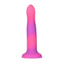 Addiction Rave Dong Pink/Purple silikonowy 20 cm z przyssawką LED