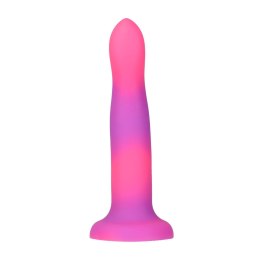 Addiction Rave Dong Pink/Purple silikonowy 20 cm z przyssawką LED