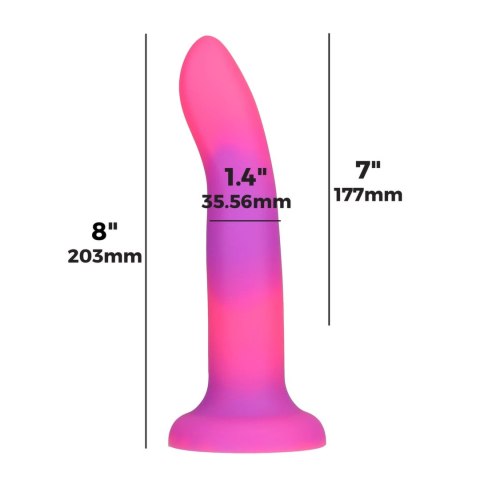 Addiction Rave Dong Pink/Purple silikonowy 20 cm z przyssawką LED Addiction Rave Dong Pink/Purple silikonowy 20 cm z przyssawką LED