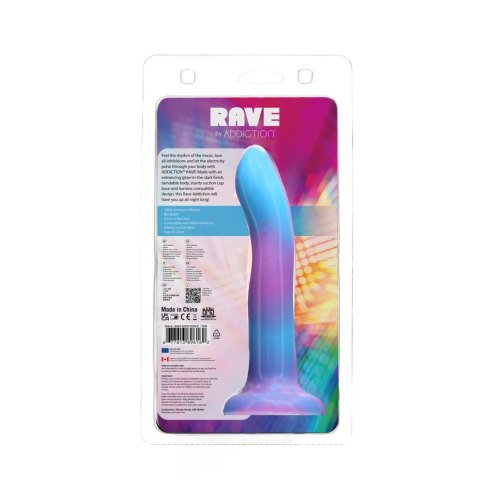 Addiction Rave Dong niebiesko-fioletowy 20,3 cm giętki świecący Addiction Rave Dong niebiesko-fioletowy 20,3 cm giętki świecący