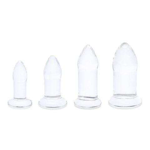 B-Vibe Zestaw 4 szklanych aplikatorow analnych borokrzemowych, rożne rozmiary B-Vibe Zestaw 4 szklanych aplikatorow analnych borokrzemowych, rożne rozmiary