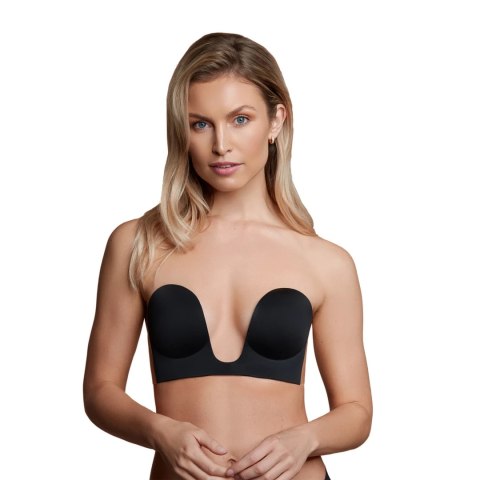 Bye Bra Seamless U-Style Bra A Czarny biustonosz samoprzylepny bezszwowy Bye Bra Seamless U-Style Bra A Czarny biustonosz samoprzylepny bezszwowy