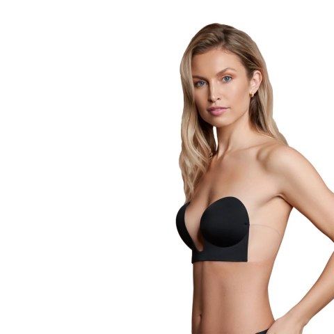 Bye Bra Seamless U-Style Bra A Czarny biustonosz samoprzylepny bezszwowy Bye Bra Seamless U-Style Bra A Czarny biustonosz samoprzylepny bezszwowy