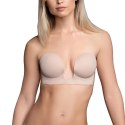 Bye Bra Seamless U-Style Bra C Nude samonośny biustonosz z odpinanymi skrzydełkami