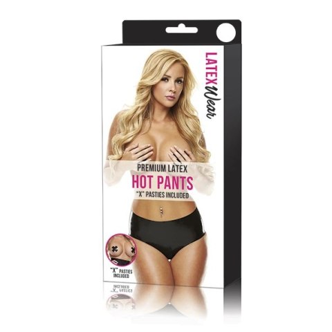 Latexwear Premium Latex Hot Pants czarne S/M - elastyczne szorty lateksowe Latexwear Premium Latex Hot Pants czarne S/M - elastyczne szorty lateksowe