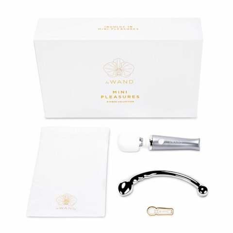Le Wand Mini Pleasures 4-Piece Collection - Zestaw podrożny, stal i silikon