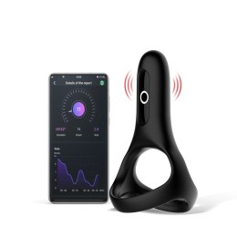 Magic Motion Rise Black - inteligentny pierścień wibrujący, czarny