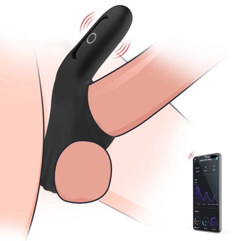 Magic Motion Rise Black - inteligentny pierścień wibrujący, czarny Magic Motion Rise Black - inteligentny pierścień wibrujący, czarny