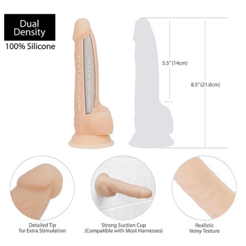 Naked Addiction Dual Density Vanilla 20 cm - Model silikonowy z przyssawką Naked Addiction Dual Density Vanilla 20 cm - Model silikonowy z przyssawką