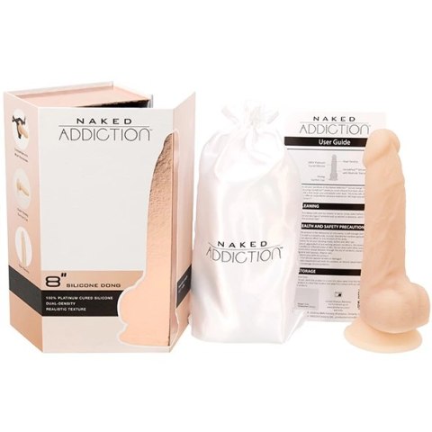 Naked Addiction Dual Density Vanilla 20 cm - Model silikonowy z przyssawką Naked Addiction Dual Density Vanilla 20 cm - Model silikonowy z przyssawką