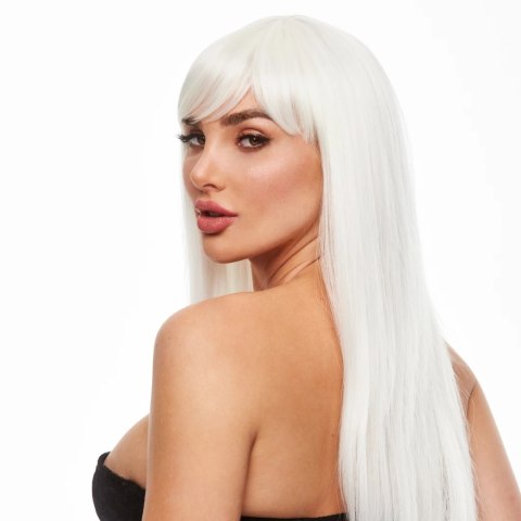 Pleasure Wigs Amber Peruka White Glow in the Dark Neonowa Regulowana