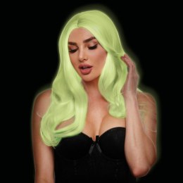 Pleasure Wigs Jessie Biała Peruka Świecąca w Ciemności Neon Glow