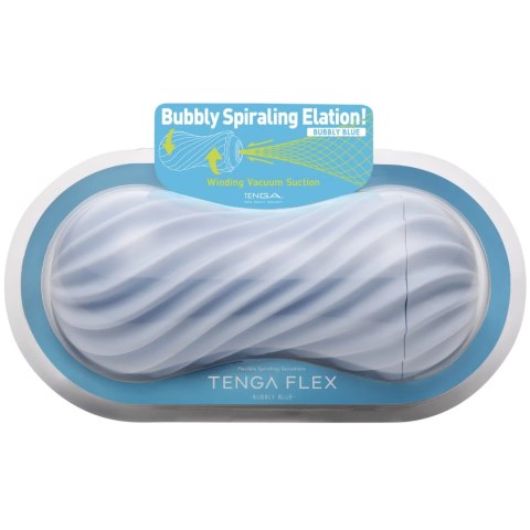 TENGA Flex II Bubbly Blue - elastyczna nakładka intymna z miękką teksturą TENGA Flex II Bubbly Blue - elastyczna nakładka intymna z miękką teksturą
