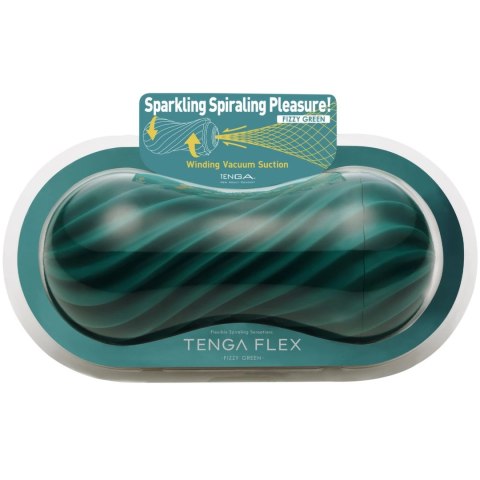 Tenga Flex II Fizzy Green - elastyczna nakładka spiralna, zielona Tenga Flex II Fizzy Green - elastyczna nakładka spiralna, zielona
