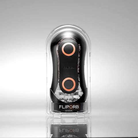 Tenga Flip Orb Strong Orange Crash - System kul masujących, czarna obudowa Tenga Flip Orb Strong Orange Crash - System kul masujących, czarna obudowa