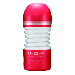 Tenga Rolling Head Cup Medium - elastyczna maszyna intymna 15 cm czerwona