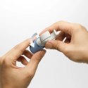 Tenga SVR One Blue - silikonowy pierścień wibrujący, wodoodporny, USB