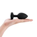 B-Vibe Jewel Plug XXL Black - zdalny system wibracyjny, silikon, USB