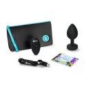 B-Vibe Jewel Plug XXL Black - zdalny system wibracyjny, silikon, USB