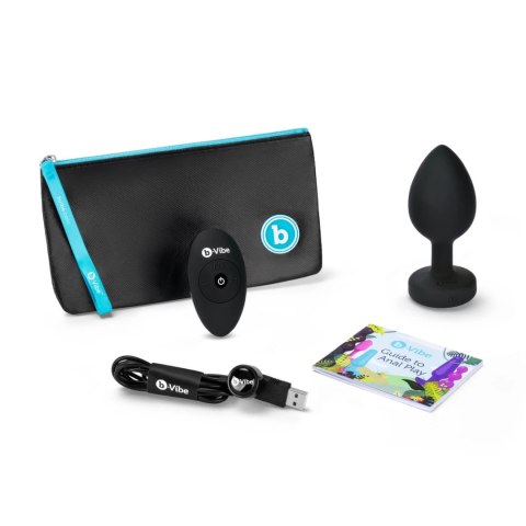 B-Vibe Jewel Plug XXL Black - zdalny system wibracyjny, silikon, USB B-Vibe Jewel Plug XXL Black - zdalny system wibracyjny, silikon, USB