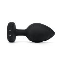 B-Vibe Jewel Plug XXL Black - zdalny system wibracyjny, silikon, USB