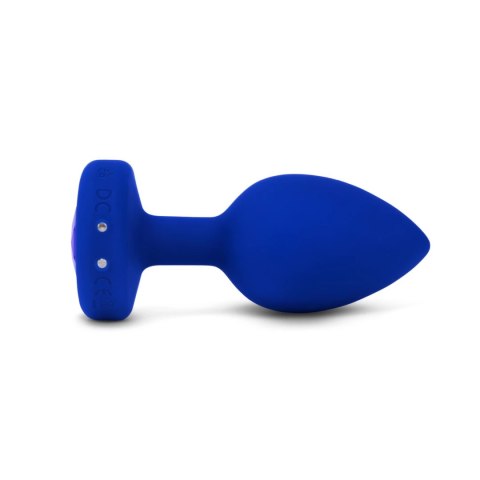 B-Vibe Vibrating Jewel Plug L/XL Navy - bezprzewodowy system wibracyjny, silikon B-Vibe Vibrating Jewel Plug L/XL Navy - bezprzewodowy system wibracyjny, silikon