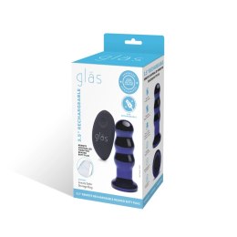 Glas Beaded Plug Szklany z Wibracjami i Pilotem 9 cm USB