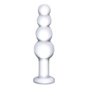 Glas Beaded model 18 cm - szklana sonda z koralikami, przezroczysta