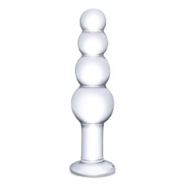Glas Beaded model 18 cm - szklana sonda z koralikami, przezroczysta