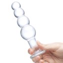 Glas Beaded model 18 cm - szklana sonda z koralikami, przezroczysta