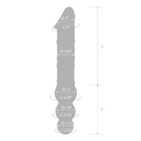 Glas Double Ended - szklana forma intymna, dwustronna, 30,5 cm Glas Double Ended - szklana forma intymna, dwustronna, 30,5 cm