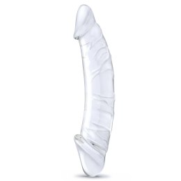 Glas Girthy - szklana maszyna intymna 26 cm, dwustronna, borokrzemowe szkło