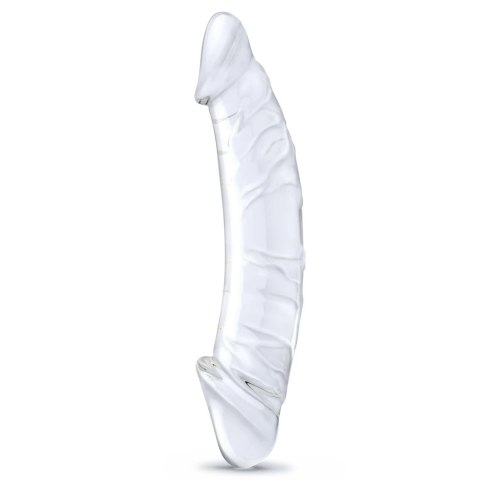 Glas Girthy - szklana maszyna intymna 26 cm, dwustronna, borokrzemowe szkło