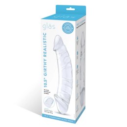 Glas Girthy - szklana maszyna intymna 26 cm, dwustronna, borokrzemowe szkło