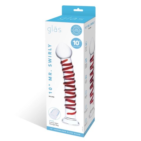 Glas Mr. Swirly - szklany model spiralny 25,5 cm czerwony Glas Mr. Swirly - szklany model spiralny 25,5 cm czerwony