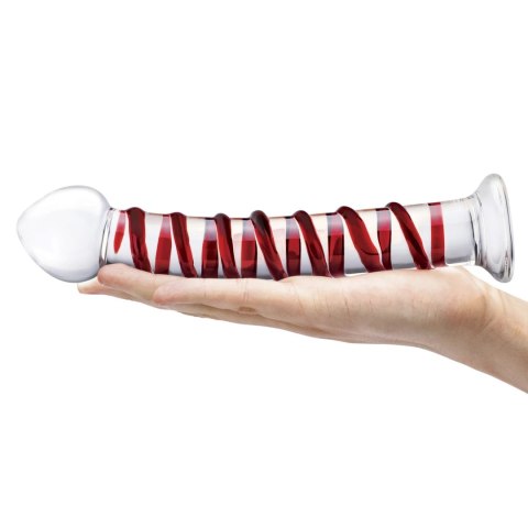 Glas Mr. Swirly - szklany model spiralny 25,5 cm czerwony Glas Mr. Swirly - szklany model spiralny 25,5 cm czerwony