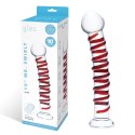 Glas Mr. Swirly - szklany model spiralny 25,5 cm czerwony