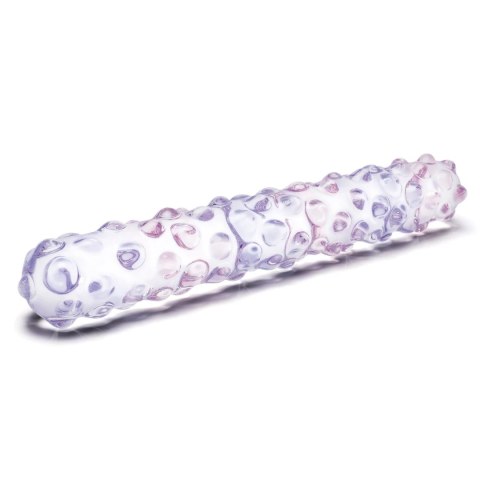 Glas Purple Rose Nubby 23 cm - szklany model spiralny z wypustkami Glas Purple Rose Nubby 23 cm - szklany model spiralny z wypustkami
