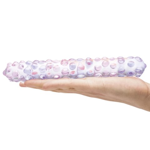 Glas Purple Rose Nubby 23 cm - szklany model spiralny z wypustkami Glas Purple Rose Nubby 23 cm - szklany model spiralny z wypustkami