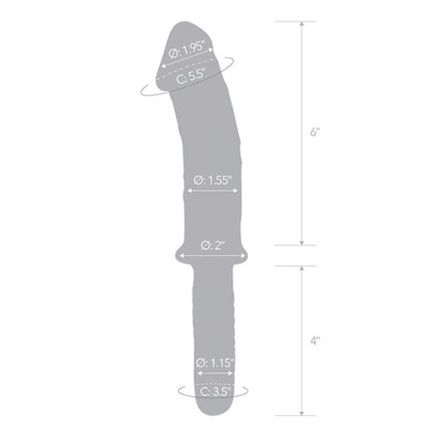Glas Realistic Double Ended - szklana konstrukcja, dwustronny model 28 cm Glas Realistic Double Ended - szklana konstrukcja, dwustronny model 28 cm