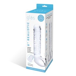 Glas Realistic Ribbed - szklany model z anatomiczną fakturą 20 cm