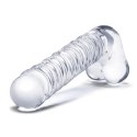 Glas Realistic Ribbed - szklany model z anatomiczną fakturą 20 cm