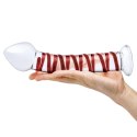 Glas Swirly szklany model spiralny 20,3 cm czerwony borokrzemowy