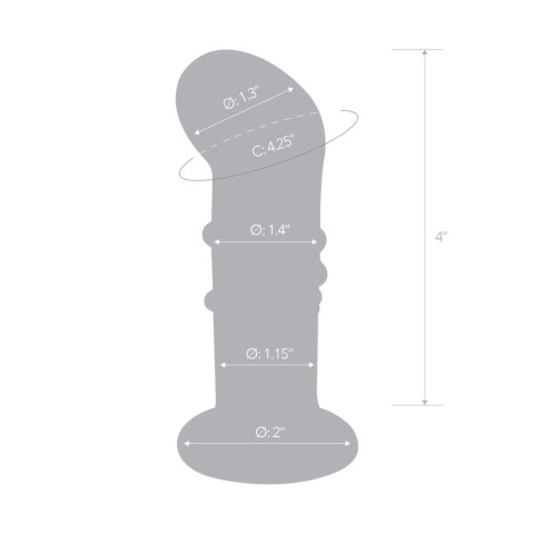 Glas Vibrating Dotted Plug szklany, zdalnie sterowany, 10 cm Glas Vibrating Dotted Plug szklany, zdalnie sterowany, 10 cm