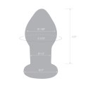 Glas Wibrująca szklana wtyczka z pilotem, 9 cm, wielostopniowa regulacja