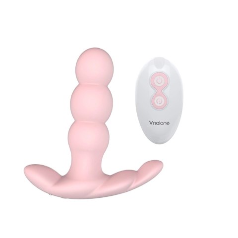 Nalone Pearl Light Pink - masażer obrotowy z pilotem, silikonowy