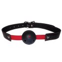 Sportsheets S&M Hush Ball Gag - anatomiczny knebel, czarny, 4,5 cm